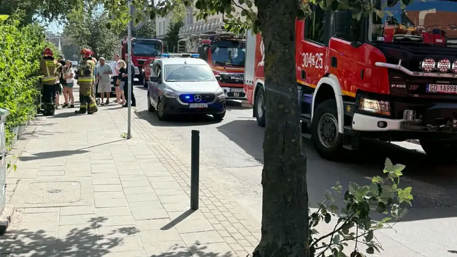 Interwencja straży miejskiej w Brzeźnie