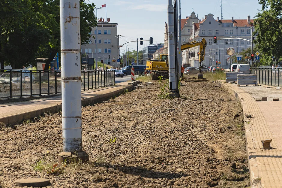 Modernizacja Węzła Hucisko: Rozpoczęto demontaż torów tramwajowych