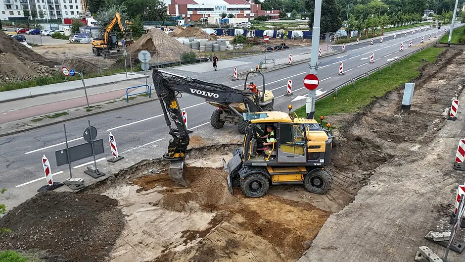 Budowa Nowej Opackiej w Gdańsku - postępy i zmiany w ruchu