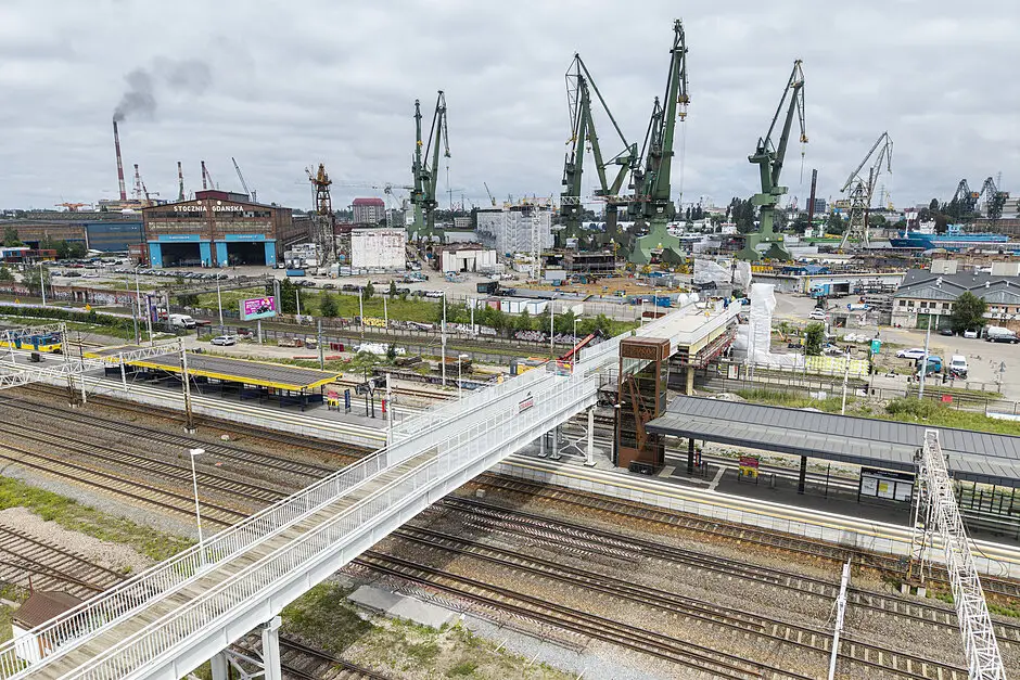 Otwarcie nowej kładki nad przystankiem SKM Gdańsk Stocznia
