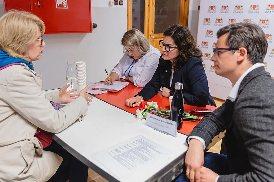 Spotkanie z prezydent Gdańska na Wzgórzu Mickiewicza