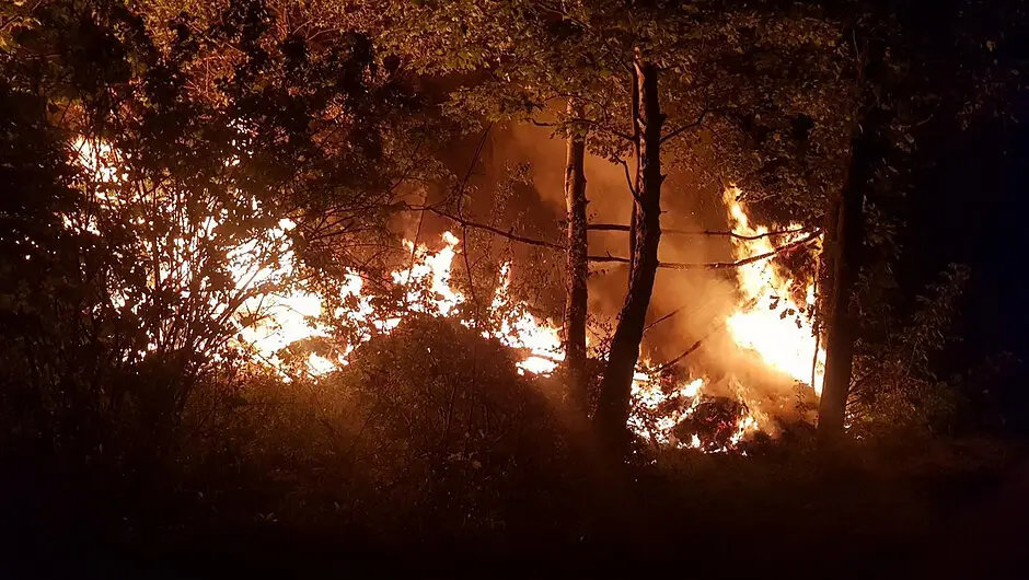 Interwencja strażniczek po zauważeniu pożaru