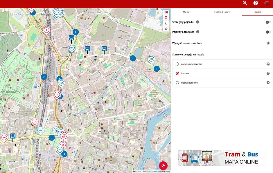 Nowe udogodnienia w Mapie Tram & Bus Online
