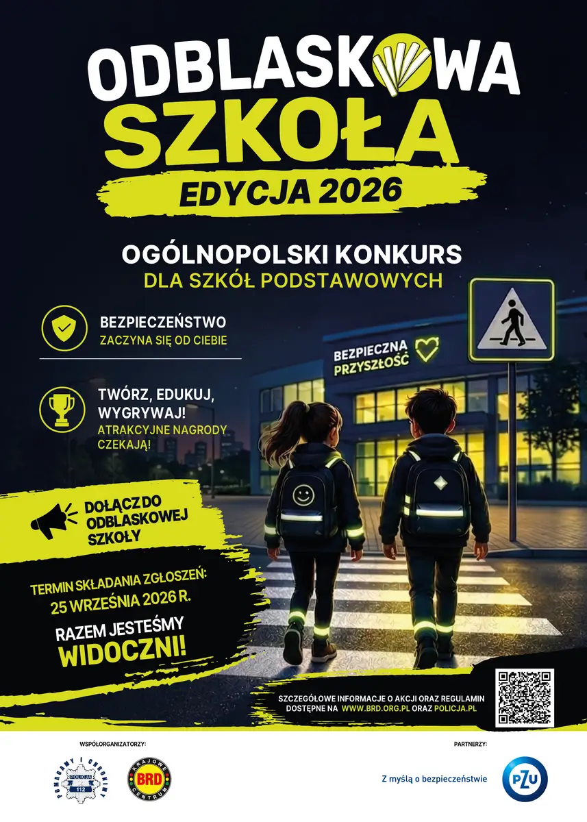 Ogólnopolski Konkurs „Odblaskowa Szkoła” 2026 dla szkół podstawowych