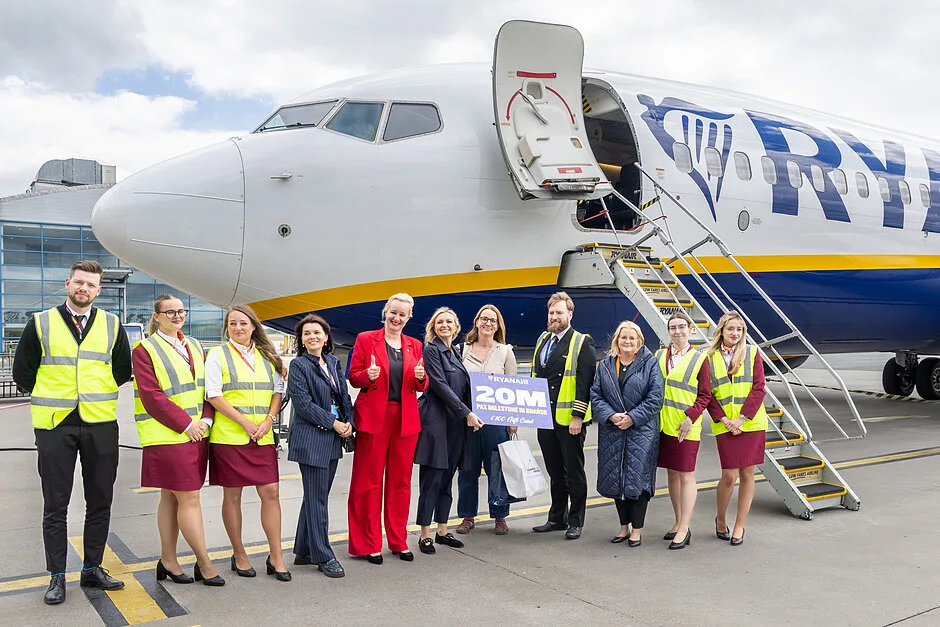 Gdańsk powitał 20-milionową pasażerkę linii Ryanair
