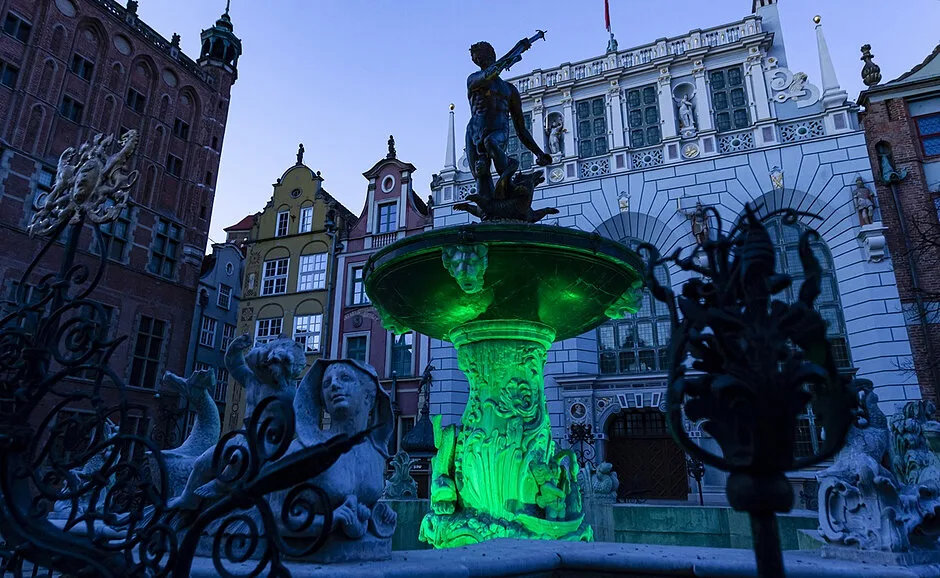 Gdańsk na zielono z okazji jubileuszu Straży Granicznej